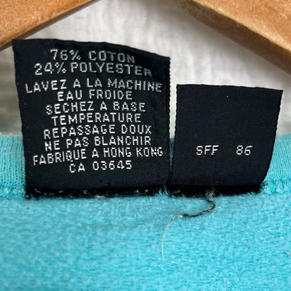Vintage 86 Patagonia Womens 9 10 Sweatshirt Henley Snap Crew Pullover Blue Top - Picture 9 of 16